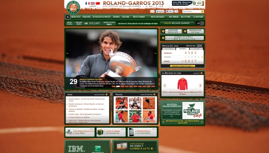 Roland Garros - Website homepage