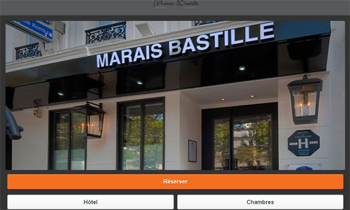 Hotel Marais Bastille site mobile